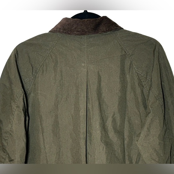 NWT Madewell Waxed Zip-Front Jacket in Trench Green, Corduroy Collar, NW759, M - Picture 8 of 16